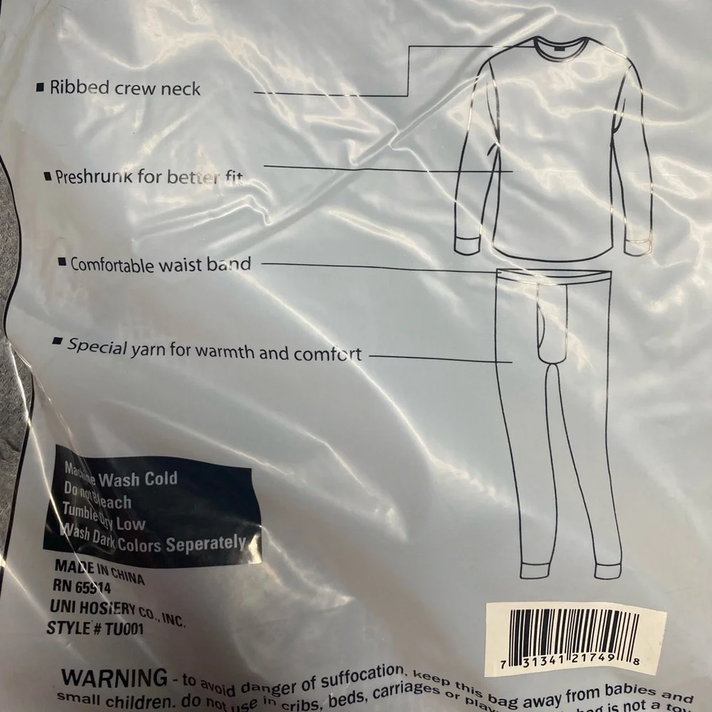 BRAND NEW Knocker Mens Thermal Underwear Set/Sleep Wear - Picture 4 of 4